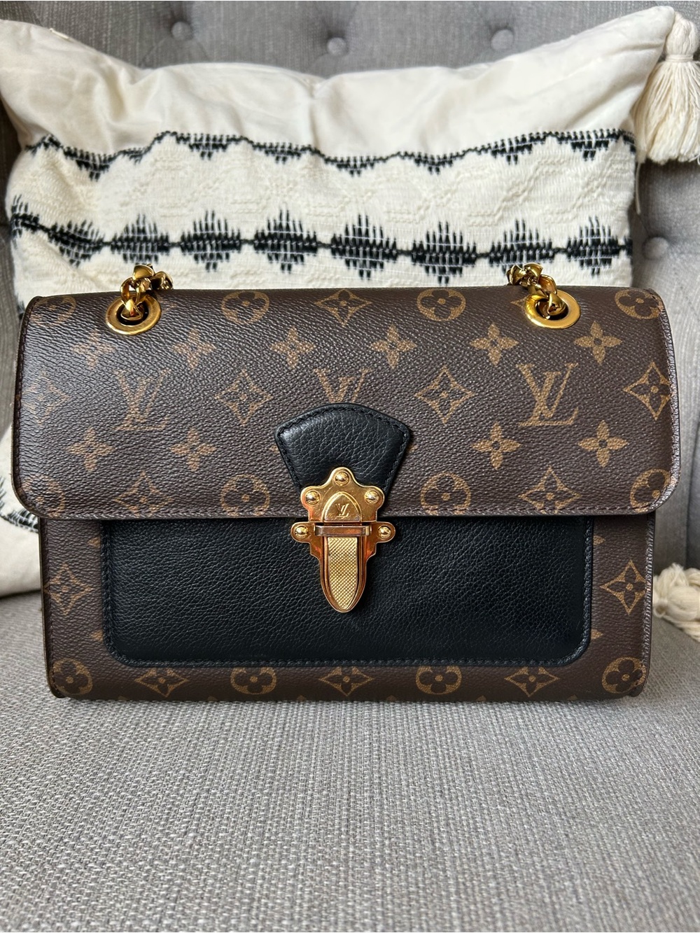 Louis Vuitton Victoire Brown Monogram Canvas Flap Shoulder Bag🌟🌟🌟